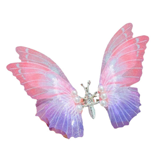 Moving Butterfly Hairpin Children's Internet-famous Smart Fine Hair Piece Pearl Headwear Women's Super Fairy Mori Antique Hair Accessories
