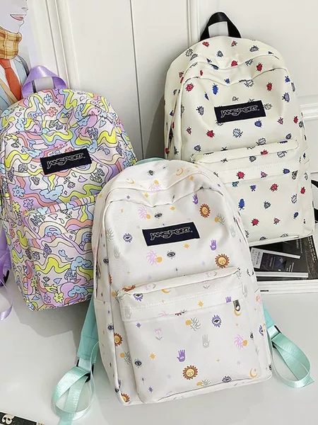 Cross-Border Street Hip-Hop Style Large-Capacity Backpack, Lightweight Backpack, Fashionable Sports School Bag for Junior High School Students and College Students