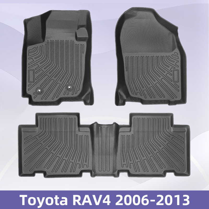 Es adecuado para TOYOTA RAV4 2006 - 2013 3D todo el tiempo material TPE almohadilla para los pies almohadilla del maletero