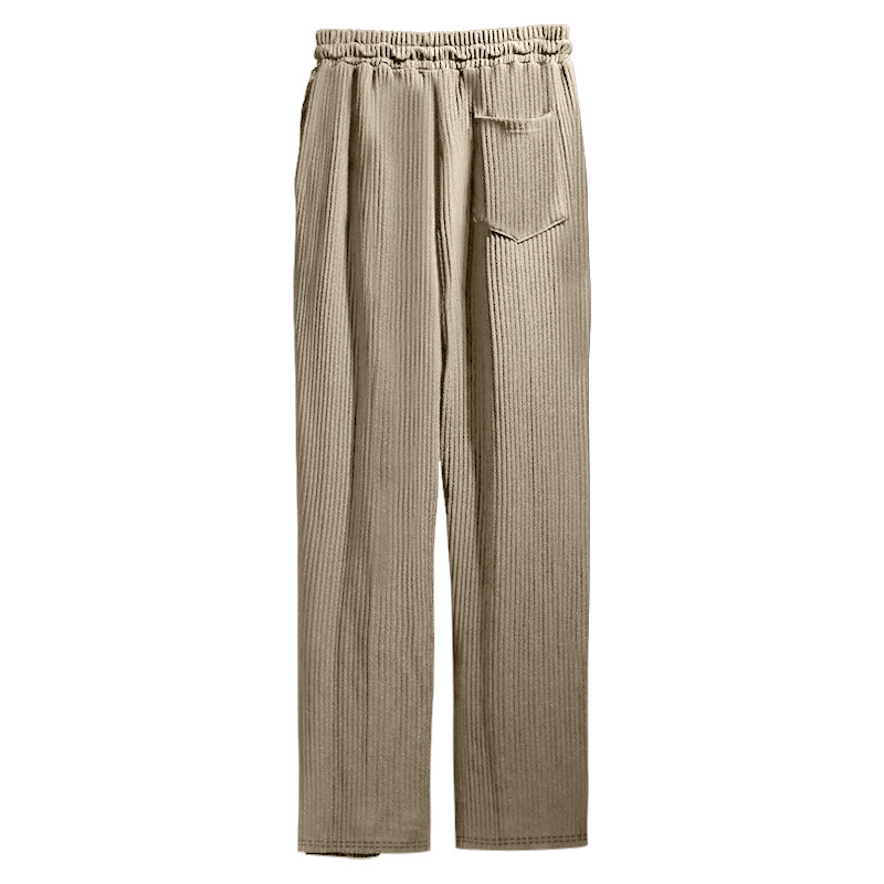 2024 Spring and Autumn Men's Casual Loose Straight Tube with Hanging Stripes High Waist Wide Leg Pants_voghion.com