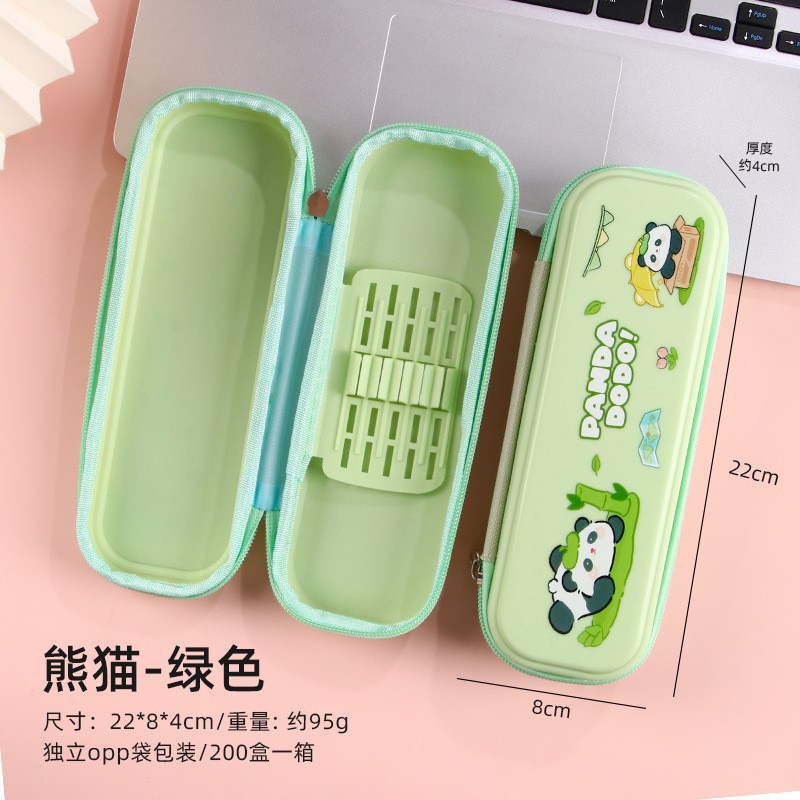 Estuche de lápices multifuncional de dibujos animados para niños y niñas personalizados para estudiantes de escuela primaria estuche para lápices de gran capacidad caja de papelería resistente al desgaste de doble capa