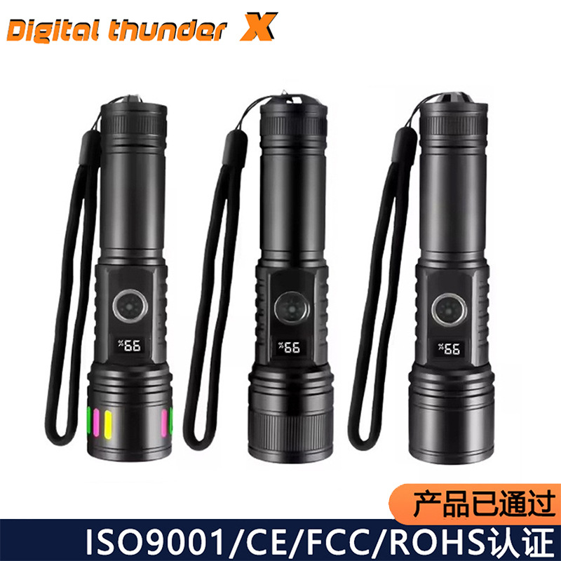 Transfronterizos nueva iluminación al aire libre linterna láser doméstica antorcha de patrulla nocturna a prueba de agua