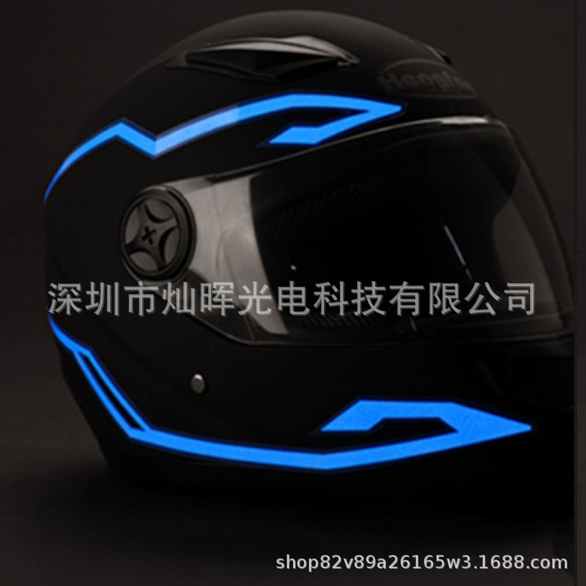 Motuoche Motorcycle Helmet Light Strip LED Light Bar Decoration Accessories (Auto Parts and Accessories) - battery-powered
