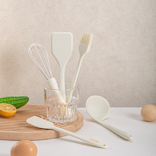 Mini silicone food supplement spatula, small silicone spatula, household kitchen high temperature resistant baby cooking spatula