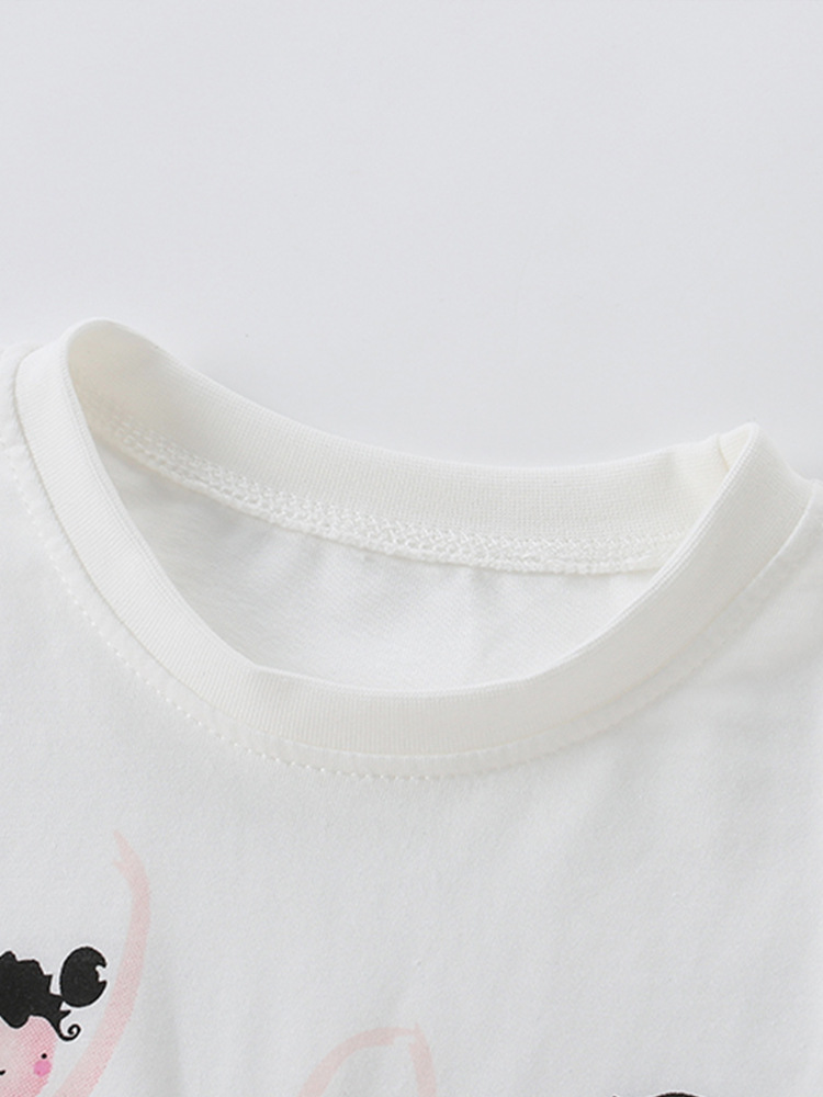 Malwee camiseta de niñas de otoño nueva camiseta europea y americana para niños de cuello redondo de manga larga ropa superior para niños