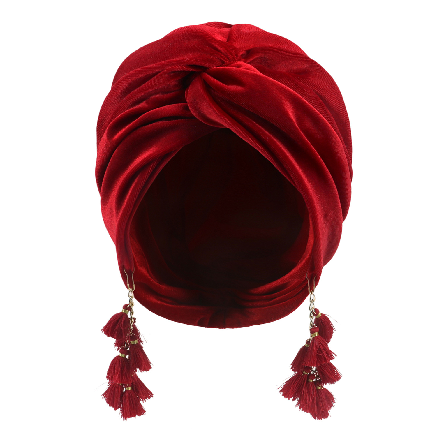 Spring New Women's Headscarf Hat European And American Retro Fashion Fringed Headhat Bohemian Cross Pullover Hat_voghion.com