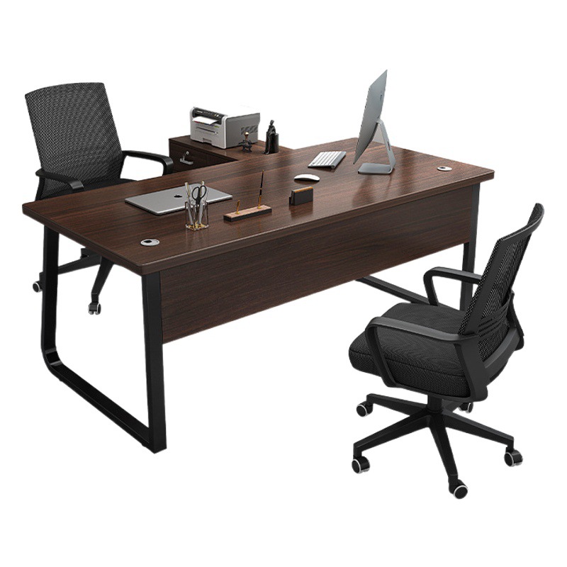 Escritorio de oficina y silla combinación simple moderno jefe personal de escritorio único Gerente Comercial escritorio muebles de oficina
