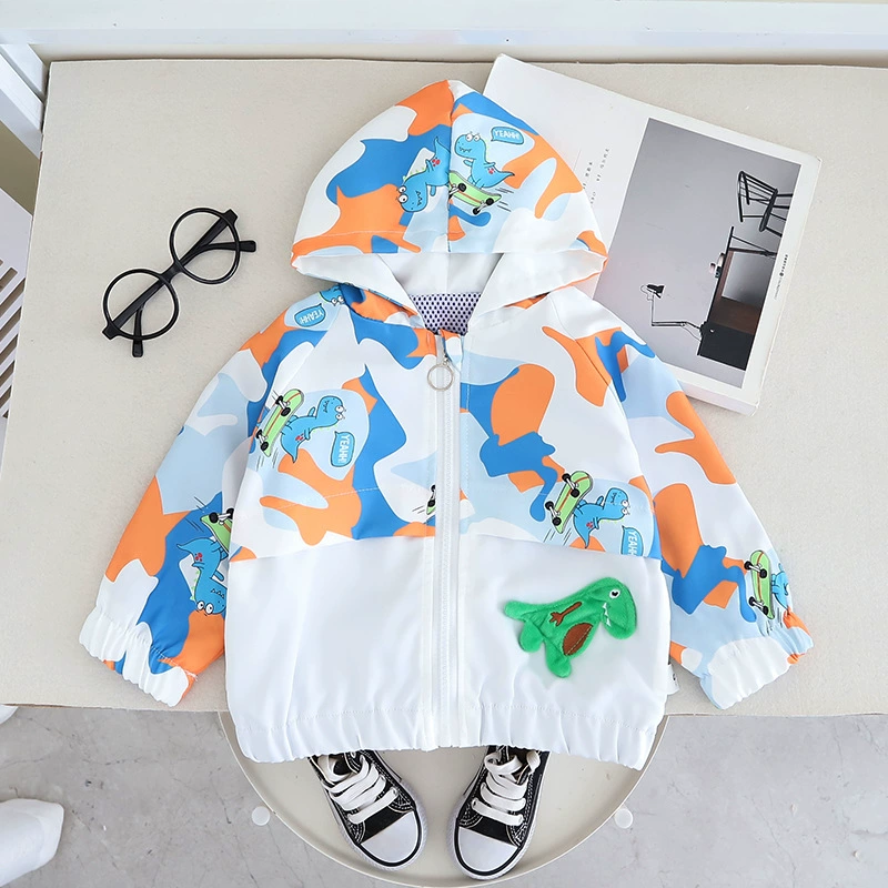 Children's autumn summer clothing, jacket for boys with hood, 2023 collection