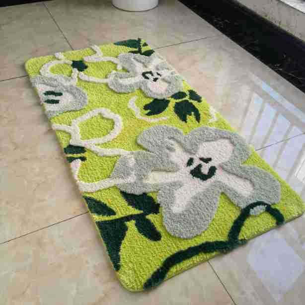 Inodoro esterilla semicircular cuadrilátero pastoral esterilla de baño esterilla de suelo absorción de agua esterilla de piso de uso repetido