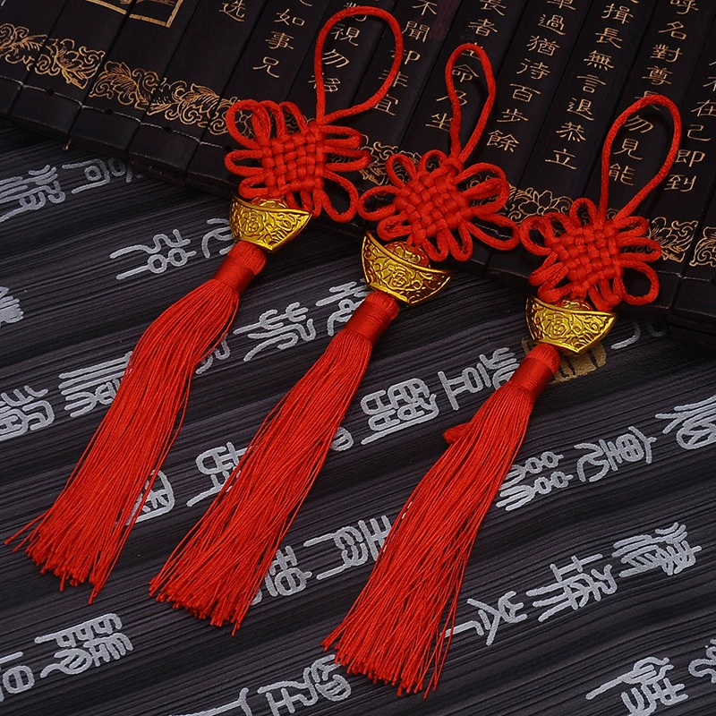 Новый китайский узел кисточкой подвесной шип Yuanbao китайский узел кулон красный конверт календарь Подарочная коробка Упаковка праздничное украшение кулон