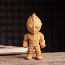 黄金檀木雕迪迦奥特曼手把件创意木质工艺品创意盘玩文玩景区小件