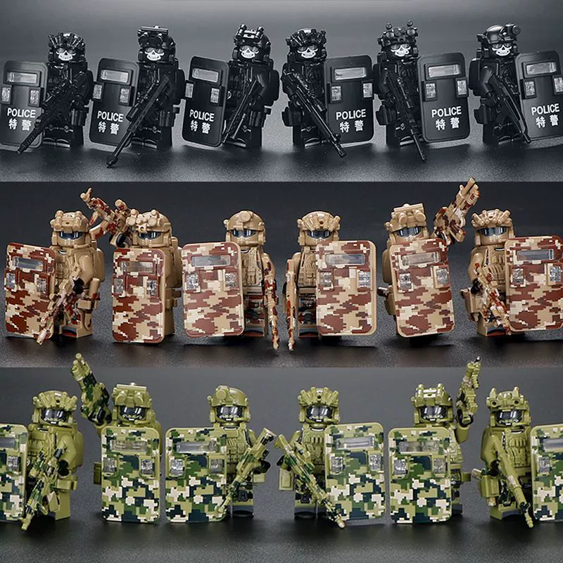 Lego, современные минифигурки, конструктор, солдат, оружие, оптом