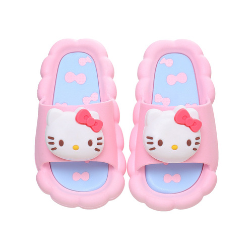 Sanrio children's slippers for summer girls cute big-eared dog hellokitty indoor bath non-slip girls' slippers