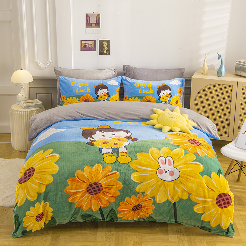 牛奶绒快乐女孩-向日葵女孩