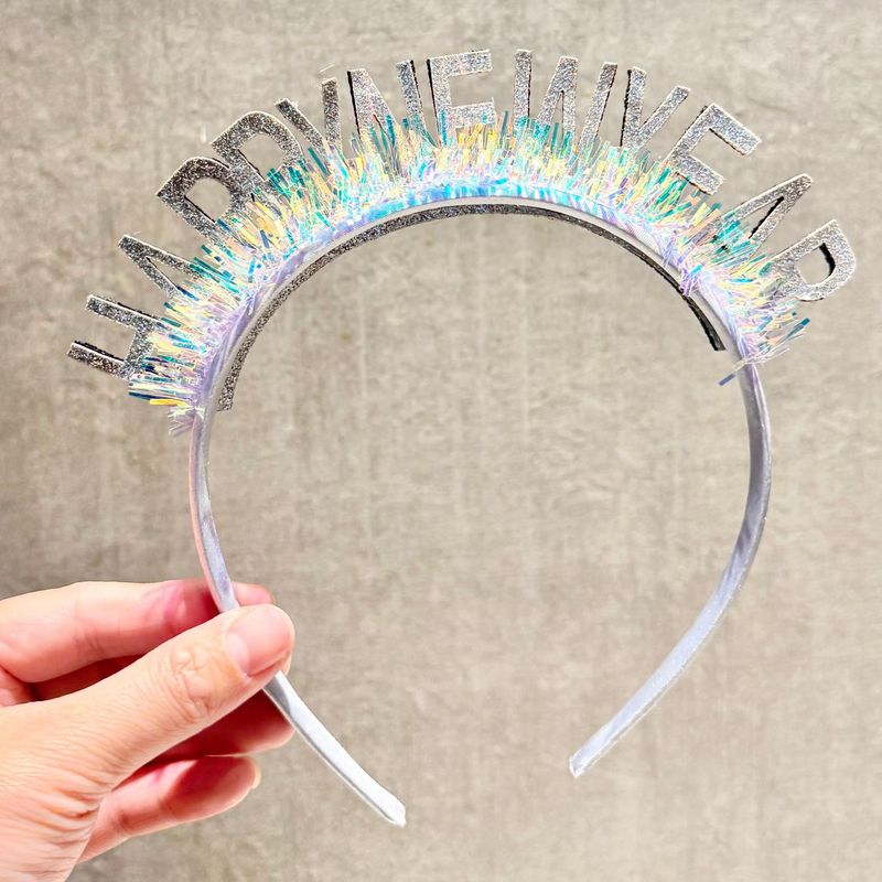 国境を越えた新しい新年ヘッドバンドhappynewyearパーティークリエイティブドレスアップヘッドバンドヘアアクセサリー写真小道具|undefined