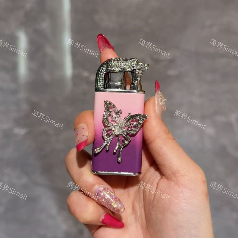 【简界正品】网红打火机可爱精致轻奢蝴蝶高级打火机送女友礼物|undefined