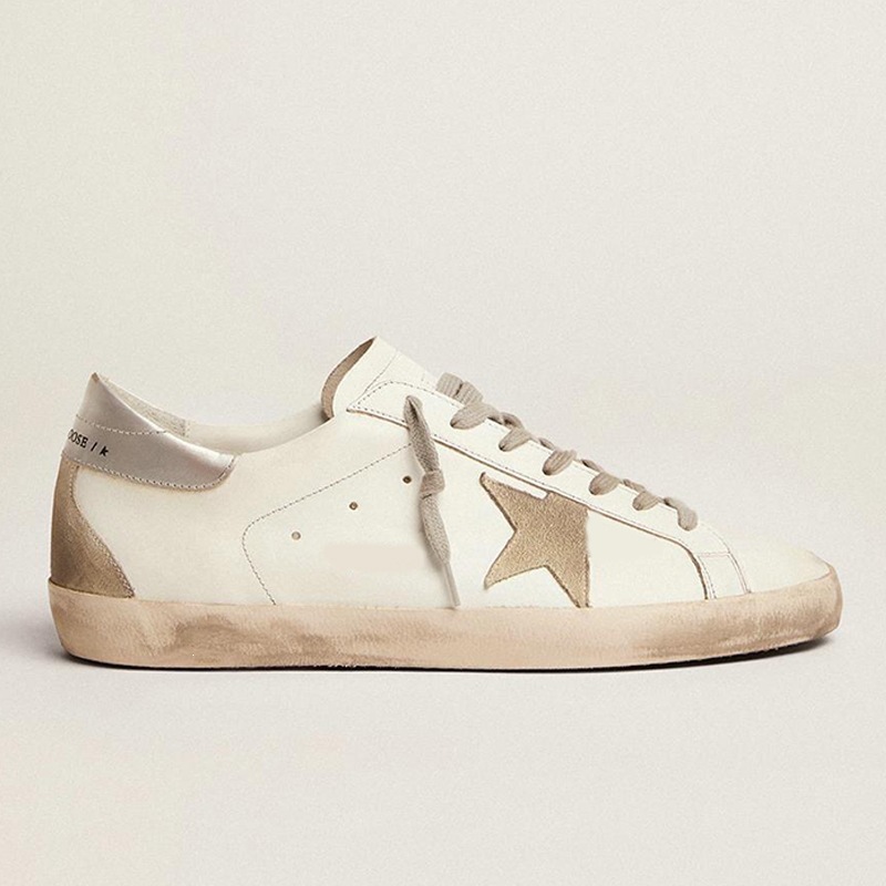 Coreano 2026 cuero hecho viejos zapatos sucios pareja zapatos de estrellas sucios zapatos casuales de moda de skate zapatos blancos pequeños