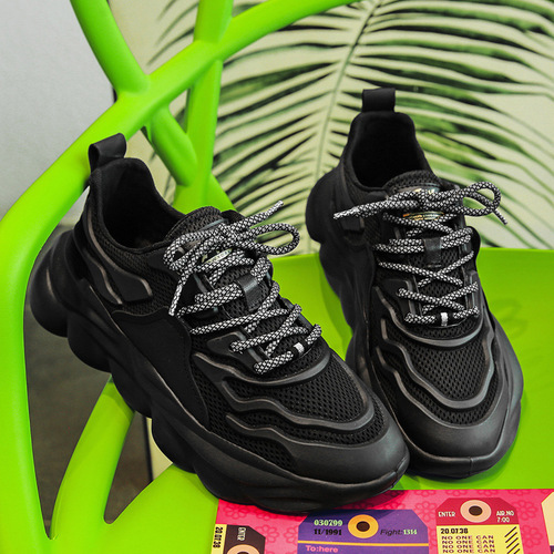 Summer breathable mesh thick-soled dad shoes new men's casual thick-soled shoes trendy sports shoes men's shoes wholesale
