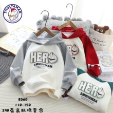 整首批发  25秋款童装 奥特曼印花帽衫 男童圆领卫衣 儿童卫衣