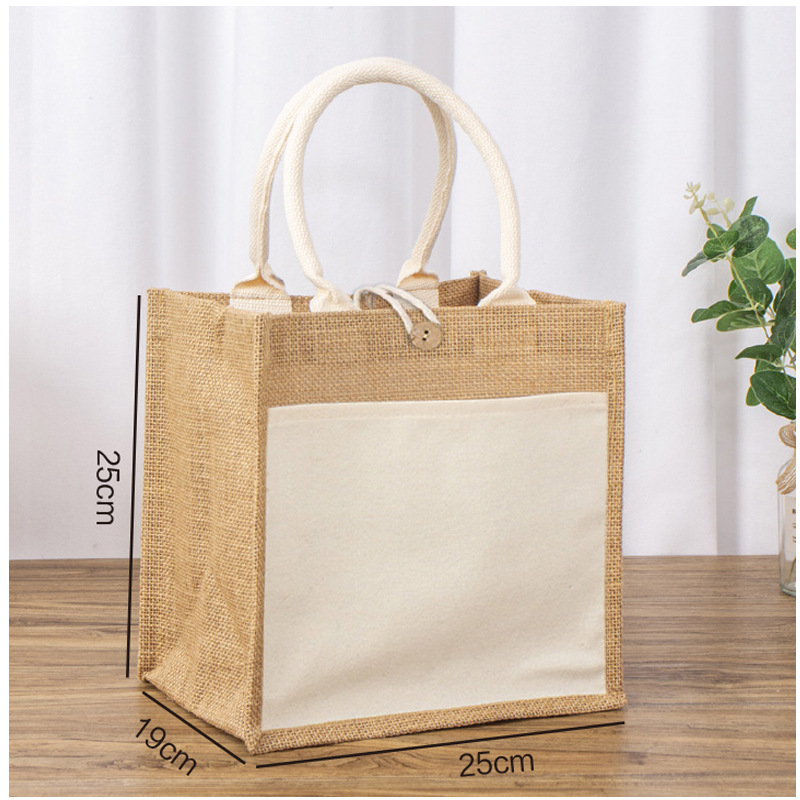 25 de largo, 19 de ancho y 25 de alto; Yute