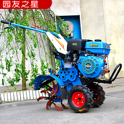 廠家直供小型家用多功能硬地柴油款開溝機回填起壟松土除草施肥機