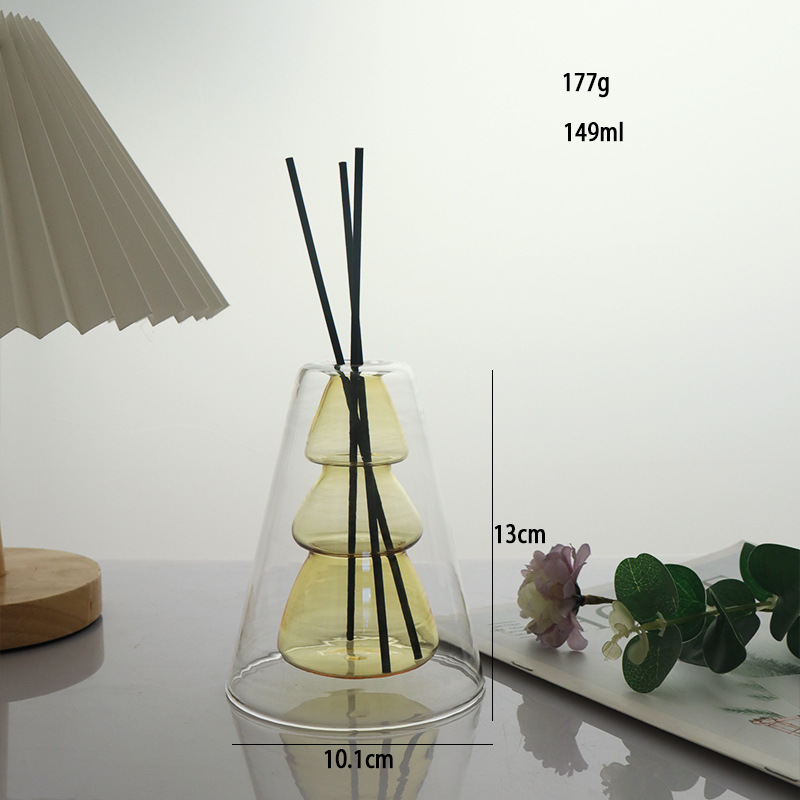 Triángulo exterior, árbol de Navidad interior, amarillo, tres varillas de aromaterapia gratis