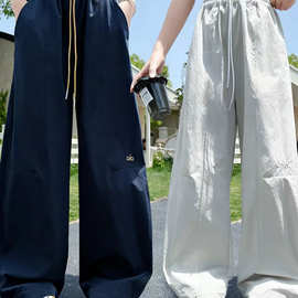 2026中大童牛仔裤女童夏季薄款阔腿裤女宝宝宽松防蚊裤女孩软长裤