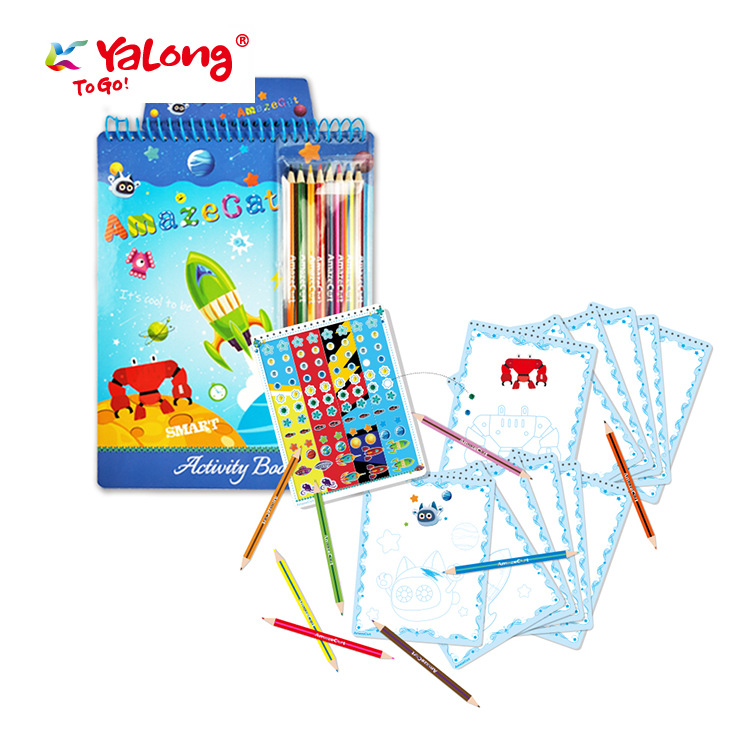 Cuaderno de Dibujo Escolar de PVC Set de 4
