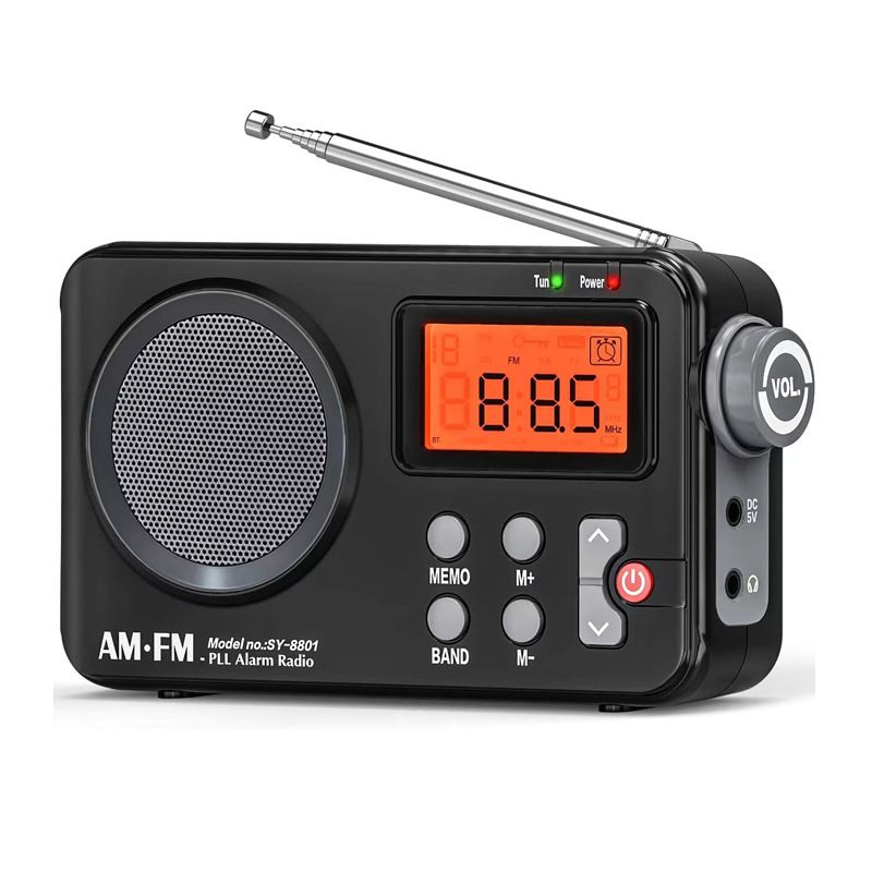 Nueva radio retrógrada portátil HD pantalla LCD Inglés audición magnética interna grave radio de onda corta explosiva