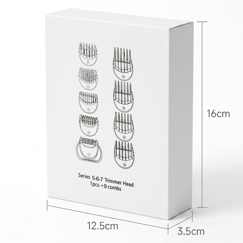 Suitable for Braun BT567 electric shavers, Series 5, 6, and 7, and for beard trimmers; includes 9 guide combs