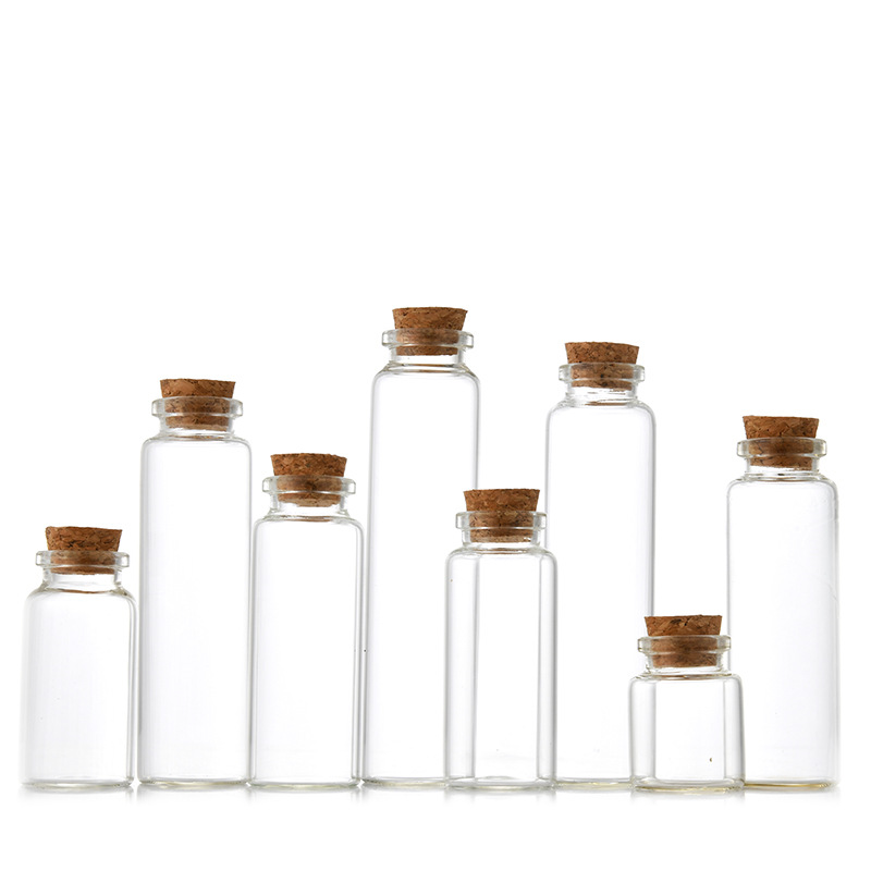 Botella de tubo de bayoneta de 30mm de diámetro que deseen botella de vidrio de corcho Cordyceps botella de medicina botella de té perfumada botella de deriva