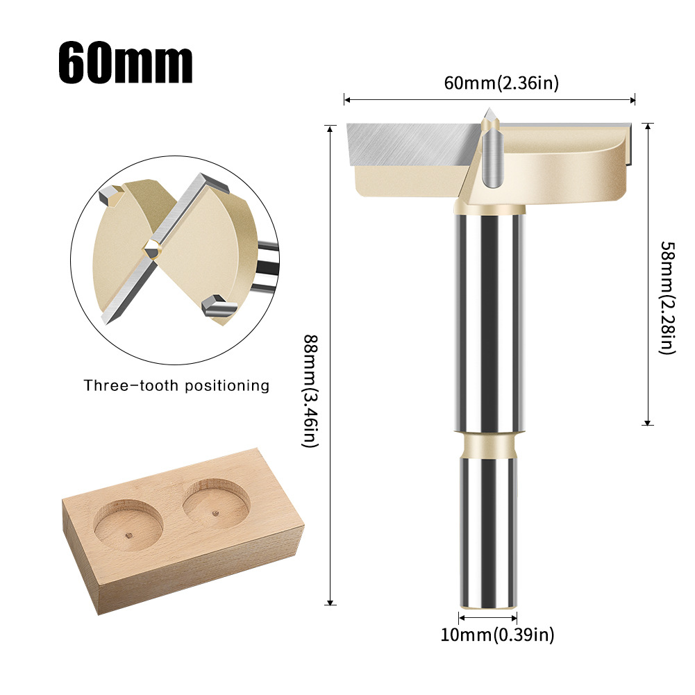 Abridor de agujero para trabajar la madera taladro alargado redondo de plástico taladro de puerta de madera perforación de madera agujero de apertura dispositivo de excavación