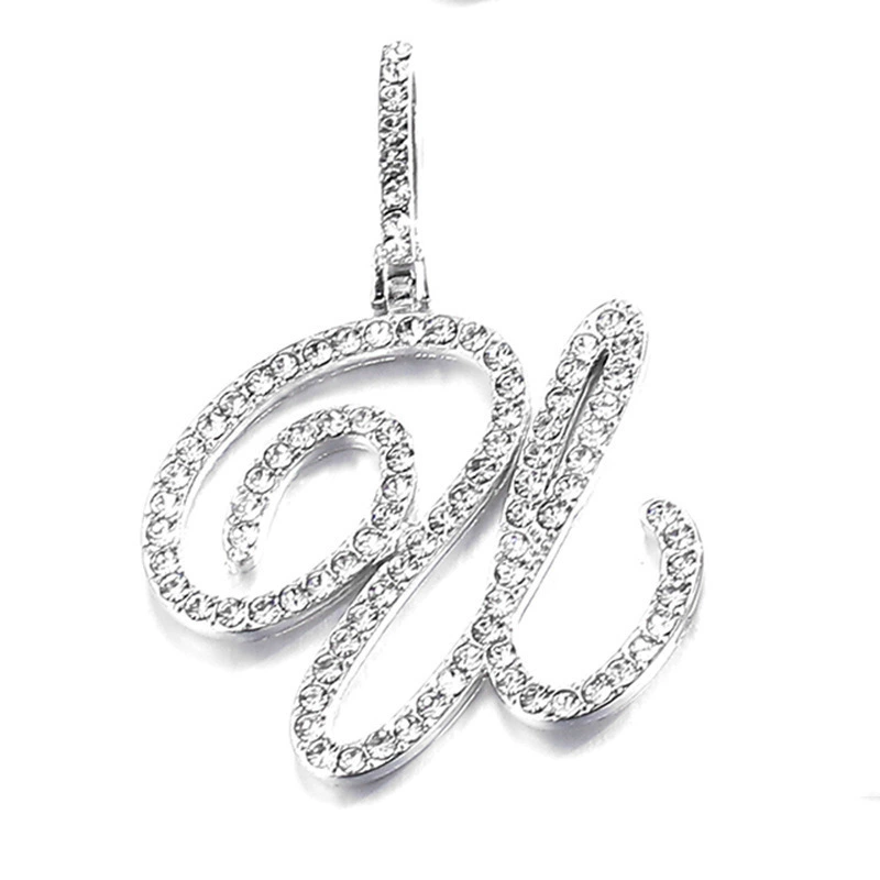 Подвес-цепочка из медной основы с позолотой 18K и цирконами, цепочка 45+5 см, подвеска 5 см