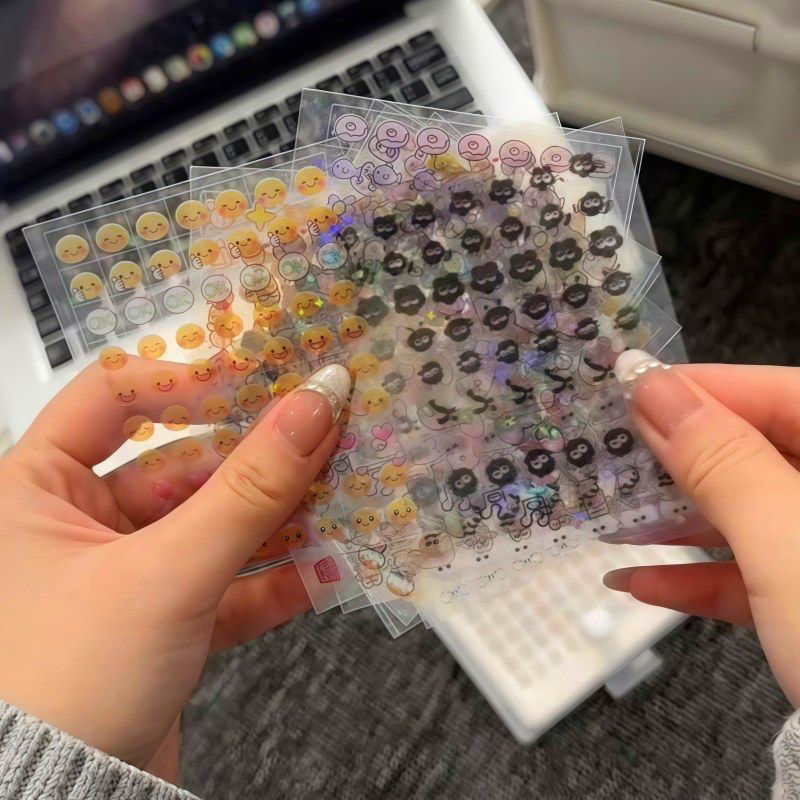 ミニデコステッカーブック 4800枚 かわいいマニキュア 小鼻ステッカー ハンドブック素材 ネイルデコレーション 小柄|undefined