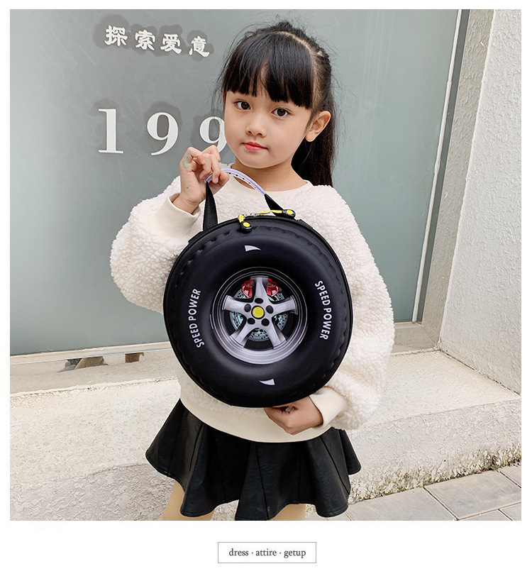 2022 Spring New stylish and high-quality tire bag, Korean style simple and fashionable casual handbag, crossbody children's schoolbag undefined