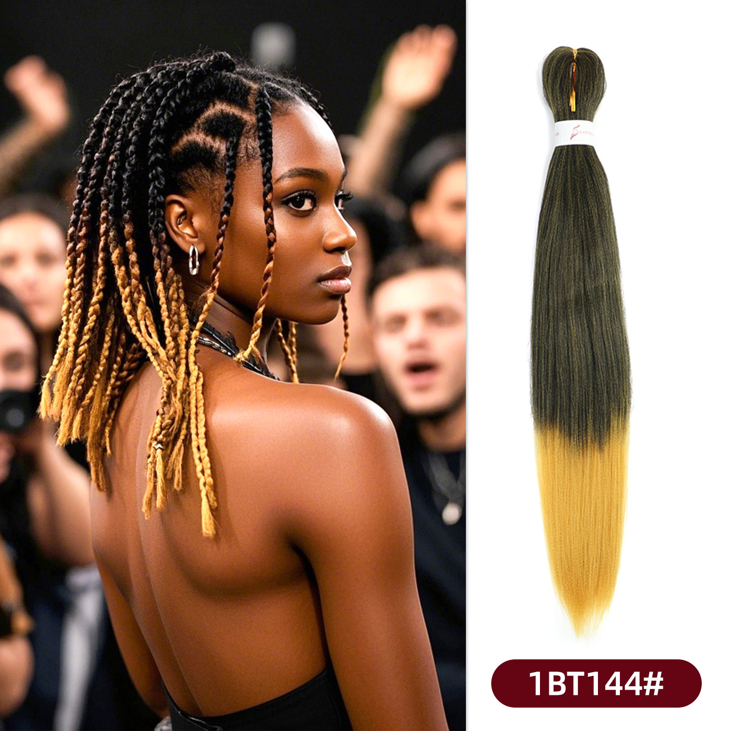 Pelucas de trenzas grandes EZ para actuaciones, populares en línea, trenzas versátiles para mujeres africanas, rastas de fibra sintética de colores al por mayor, muy vendidas en África.