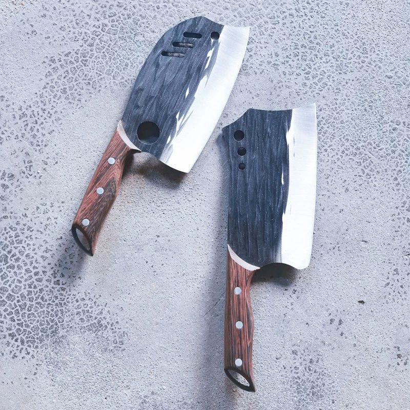 Dolphin knife Longquan kitchen knife house cutting knife slice knife forging knife chef special knife carbon steel rivers and lake floor stall knife
