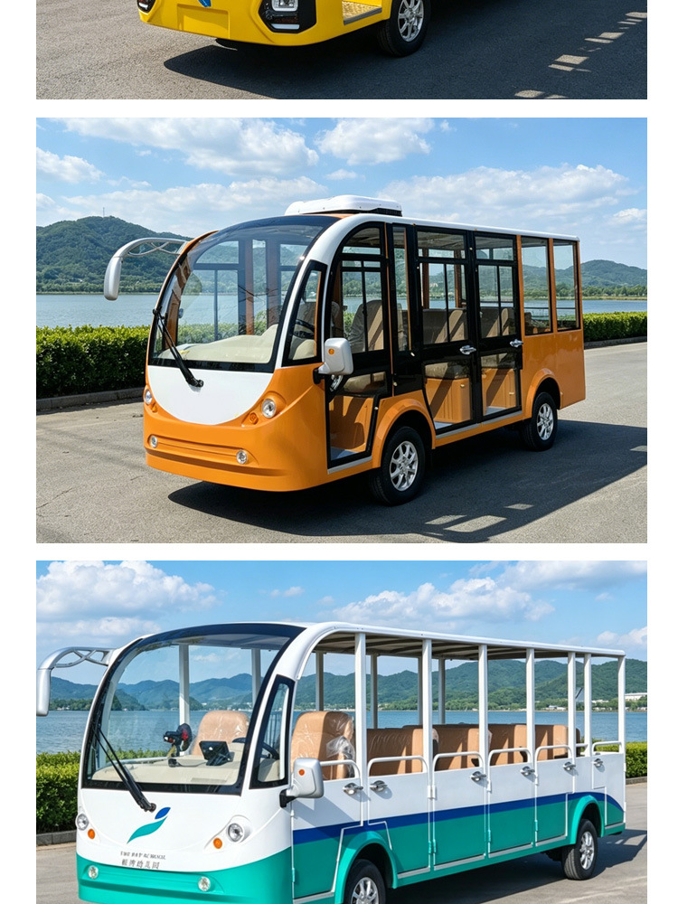 Manufacturer Exports Scenic Area Sightseeing Vehicles, 14-Seater Tourist Shuttle Buses, 11-Seater School Campus Buses, and Factory Reception Vehicles