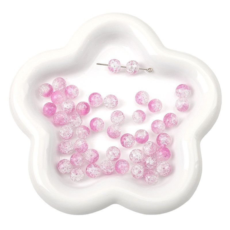 [Sistema rosa] colección de ruedas de vidrio de perlas de rueda de perlas DIY material de cuentas hechas a mano accesorios de joyería de pulseras