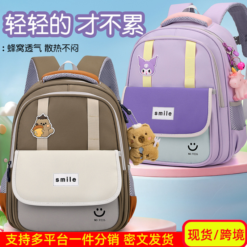 Escuela primaria mochila transpirable para niños de grado uno y dos mochilas de dibujos animados lindas mochilas para niñas