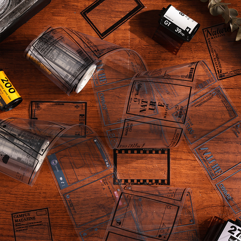 Mensaje reino transparente cinta adhesiva impermeable pet diy libro de mano diario paisajismo pegatinas de decoración de fotos pegatinas de marcos de fotos