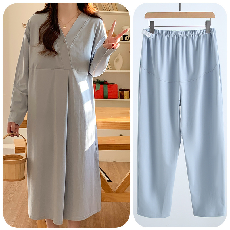 2025 Spring with Chest Pad Pure Cotton Moon Dress Nursing Nightdress Postpartum Maternal Hospitalization Long Dress Pregnant Women Nursing Dress 2025 Spring with Chest Pad Pure Cotton Moon Dress Nursing Nightdress Postpartum Maternal Hospitalization Long Dress Pregnant Women Nursing Dress