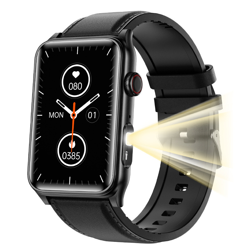 Smartwatch G50 Premium Selection Flashlight Bluetooth Calling Blood Sugar Heart Rate Blood Pressure Blood Oxygen Sleep Alarm_voghion.com