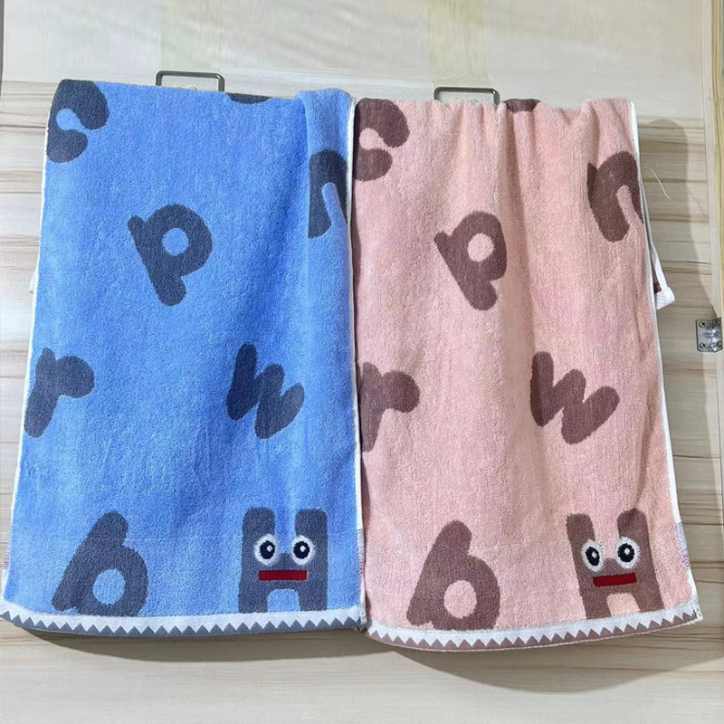 Cotton Towel, Thickened, Household Water-absorbent Face Cloth, Color-woven Patterned Towel, Company Gift, Logo