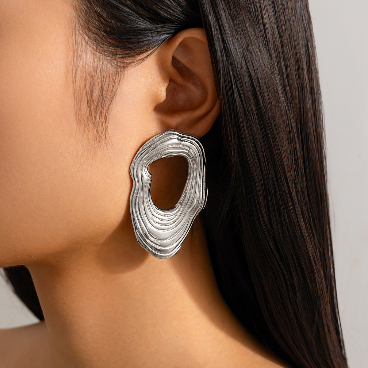 12g Weight Steel needle Ear Needle Material Drop Earrings, Ear Studs Classification 1 Pair Quantity Party, Street Occasion Alloy Material Geometric Pattern Women's Gender Polished Finish Plating Design Exaggerated, Punk Style 1 Pair Exaggerated Punk Geometric Plating Alloy Drop Earrings Ear Studs 1
