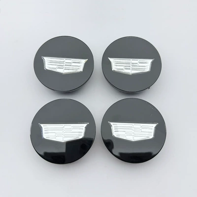 Xt6 Hub Car Logo Tire Car logo - flat-style-black-background-silver-label-67mm-four