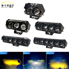 クロスボーダーオートバイスポットライト LED 舗装ヘッドライト遠近黄色と白色光ヘッドライト電気自動車ヘッドライト改造ユニバーサル