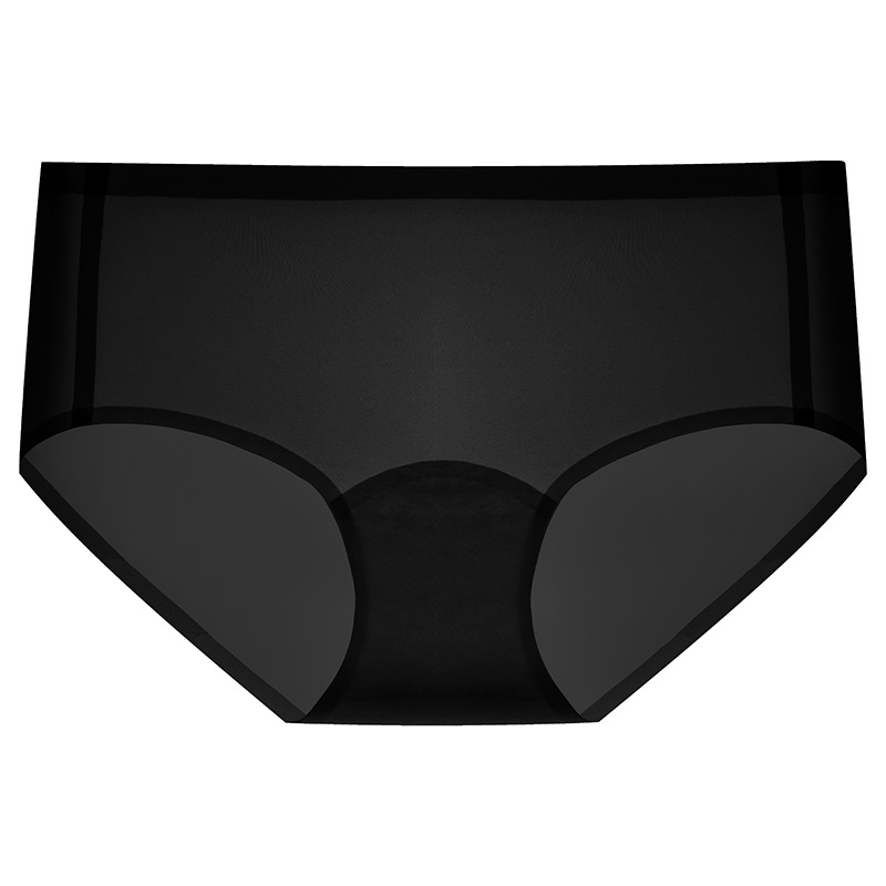 Verano sin costuras, estilo delgado, sin caderas, hilo de hielo, yoga, fitness, entrepierna antibacteriana, cintura media, cadera, calzoncillos para mujer