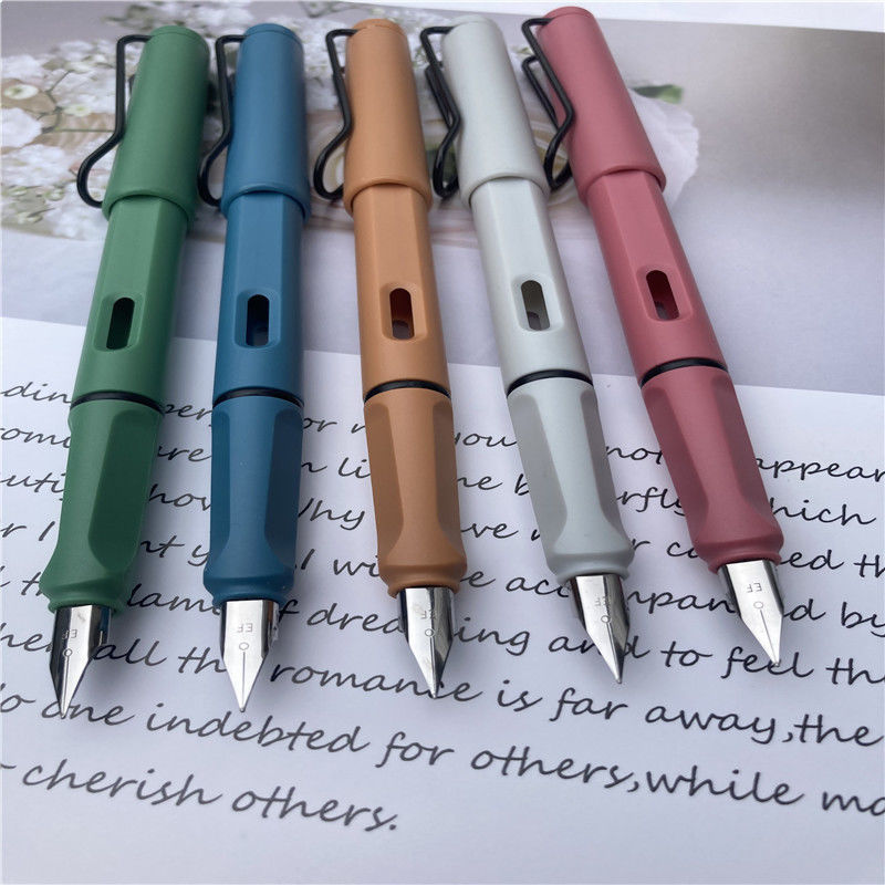 ins Morandi Macaroon 0.38 student ink sac pump Pen children practise calligraphy Pen