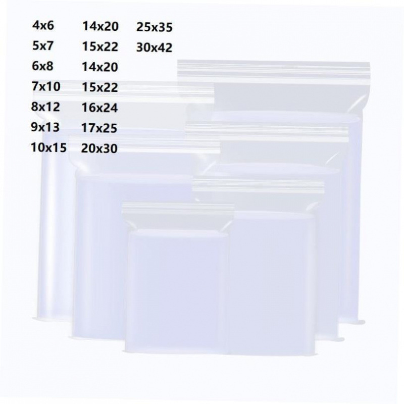 Zip Lock Plastic Bags Transparent Packaging Poly Ziplock Bag